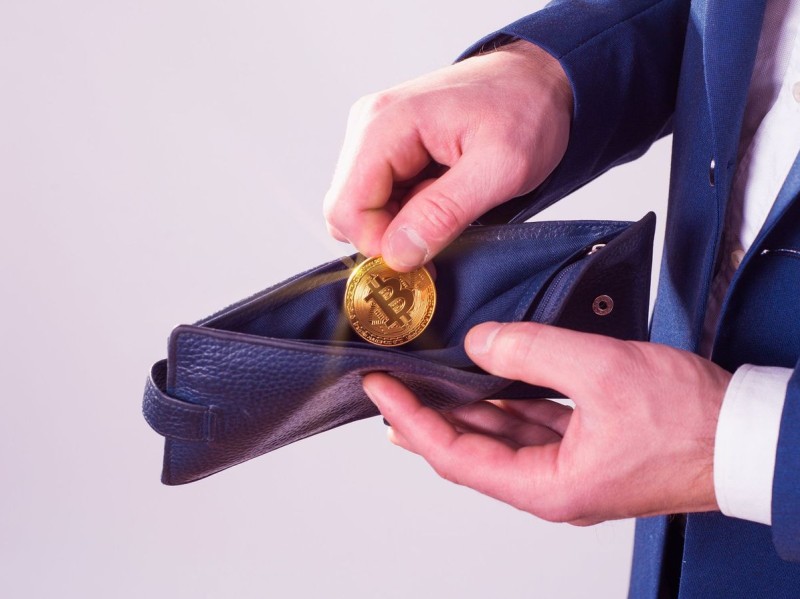 Bitcoin wallet keys on a phone screen