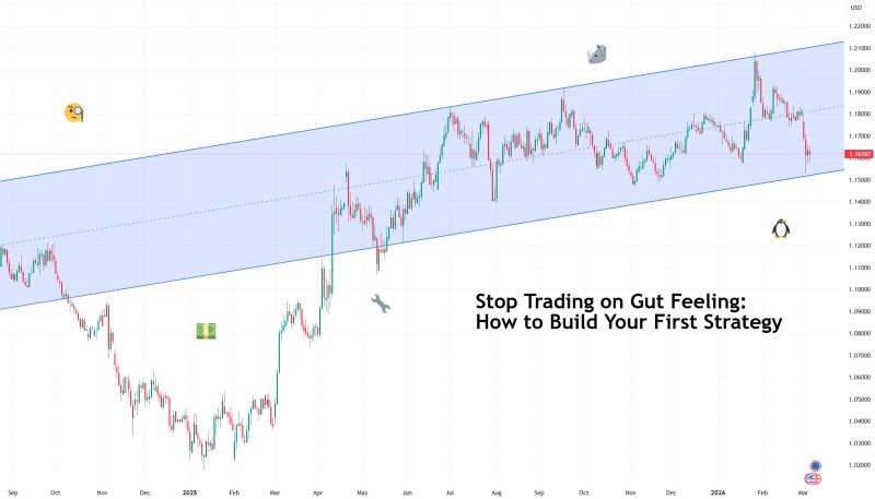 TradingView chart with strategy example